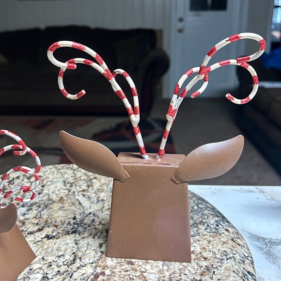 Reindeers • Candy Cane Antlers • Christmas • Brown • 3 • Metal • Ringing Bells - Picture 10 of 12